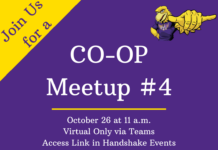 Co-op Meetup #4 on Tuesday, Oct. 26, at 11 a.m. via Teams