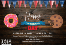 Sweet Salute for Veterans at the RUC Lobby