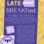 Late Night BREAKfast on Dec. 6