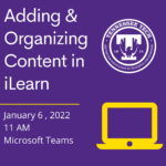 Adding & Organizing Content in iLearn