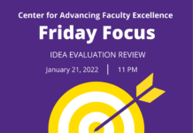 Friday Focus: Reviewing your IDEA Evaluations