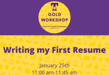 Gold Career Readiness Workshop on Jan. 25: Writing my First Resume