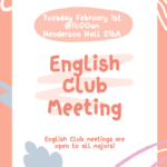 English Club Spring 2022 First meeting