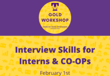 Gold Career Readiness Workshop on Feb. 1: Interview Skills for Interns & Co-ops