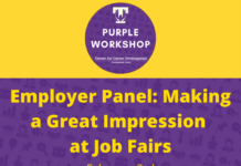 Purple Career Readiness Workshop on Feb. 3: Employer Panel: Great Impression