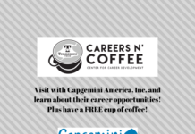 Careers n’ Coffee featuring Capgemini America, Inc. is Monday, Feb. 7