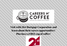 Careers n’ Coffee featuring 21st Mortgage Corporation is Monday, Feb. 14