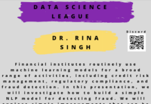 Data Science League Presents a Talk with Dr. Rina Singh Thursday March 10th