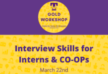 Gold Career Readiness Workshop on Mar. 22: Interview Skills for Interns & Co-ops