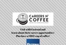 Careers n’ Coffee featuring Fastenal is Wednesday, Mar. 23