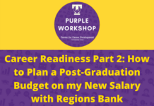 Purple Career Readiness PART TWO Meetup on Mar. 31: Financial Planning