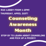Join the Counseling center for Counseling Awareness Month