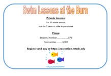 Private Swim Lessons at the Burn