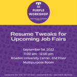 Purple Career Readiness Workshop on September 1!