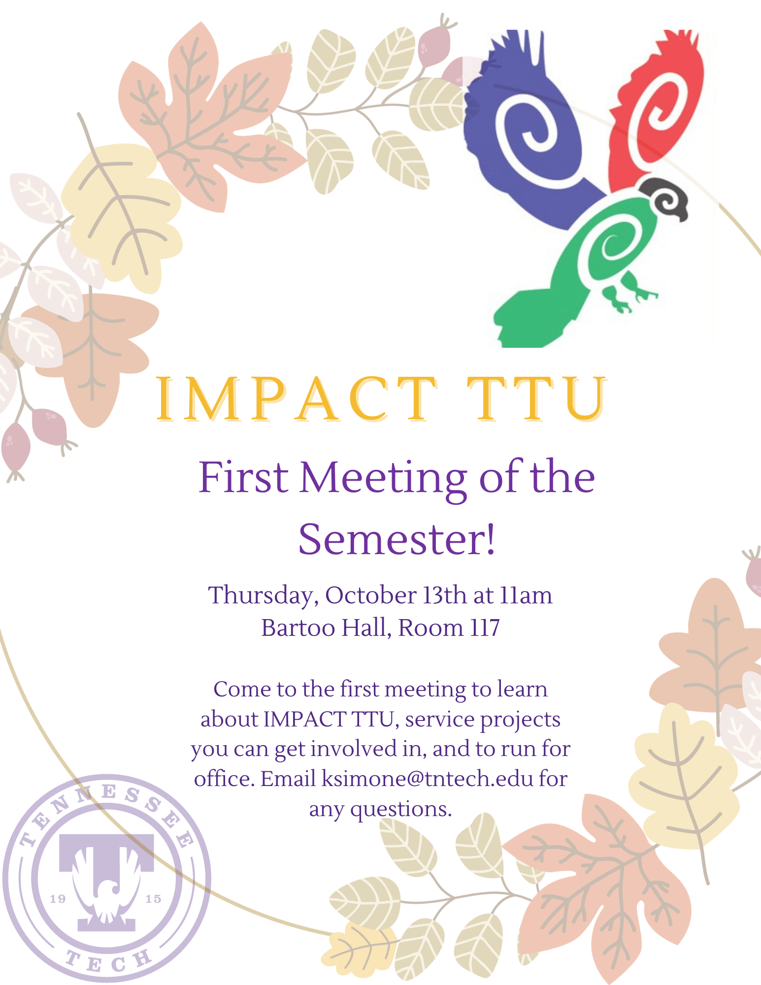First IMPACT TTU Meeting Fall 2022 Tech Times