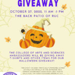 College of Arts and Sciences Ambassadors Halloween Giveaway