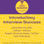 Gold Career Readiness Workshop on November 2: Introductory Interview Success