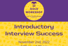 Gold Career Readiness Workshop on November 2: Introductory Interview Success
