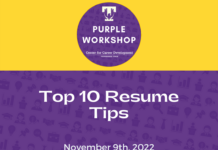 Purple Career Readiness Workshop on November 9: Top Ten Resume Tips