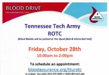 TENNESSEE TECH ARMY ROTC HOSTS BLOOD DRIVE