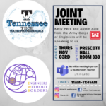 EWB & TTU Water Pros Hear from The Army Corps of Engineers