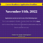 Career Readiness Deadline is Monday, November 14