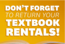 Rented Textbooks are due on December 8th