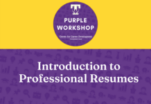 Purple Career Readiness Workshop on January 19: Professional Resumes
