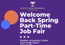 Welcome Back Spring Part-Time Job Fair on January 18