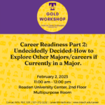 Gold Career Readiness PART TWO Workshop on February 2!