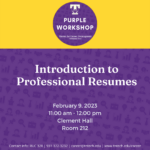 Purple Career Readiness Workshop on February 9: Professional Resumes