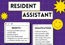 Apply to be a Resident Assistant! Applications close February 16th