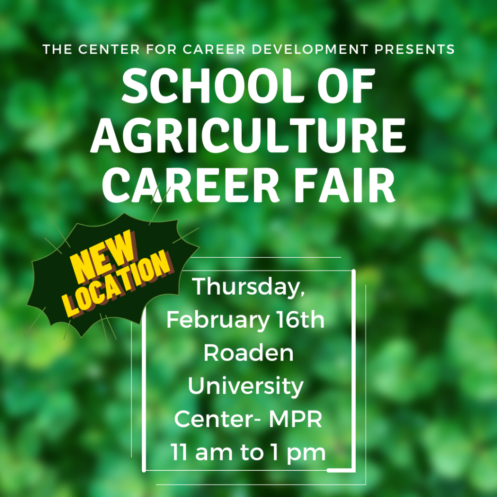 Are you ready for the Tennessee Tech School of Agriculture Career Fair