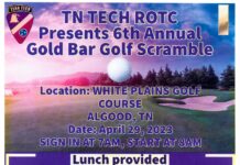 TN TECH ROTC HOST GOLD BAR GOLF SCRAMBLE