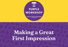 Purple Career Readiness Workshop on February 28: Making a Great Impression
