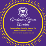 Outstanding Faculty Award for Professional Service Nominations Open!