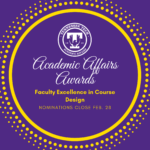 Faculty Excellence in Course Design Nominations Open