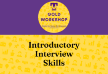 Gold Career Readiness Workshop on March 9: Introductory Interview Skills