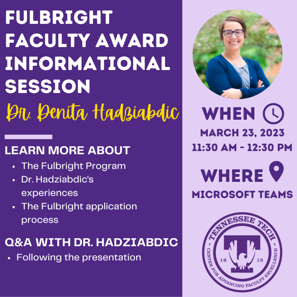 Fulbright Faculty Award Informational Session Tech Times