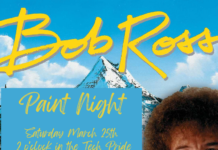Bob Ross Paint Night THIS SATURDAY