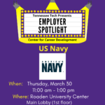 Employer Spotlight featuring US Navy March 30!