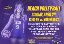 TTU Beach Volleyball Match Sunday, April 2nd