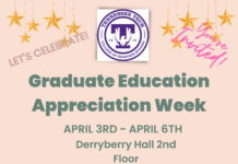 Celebrate Graduate Student Appreciate Week, April 3rd-6th