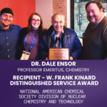 Dr. Dale Ensor Recognized by the National American Chemical Society
