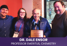 Dr. Dale Ensor Recognized by the National American Chemical Society