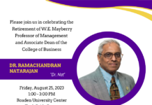 The Retirement of Dr. Ramachandran Natarajan