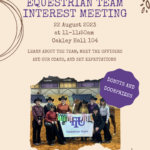 Equestrian Team Interest Meeting on Aug 22