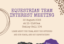 Equestrian Team Interest Meeting on Aug 22