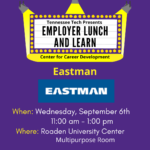Employer Lunch and Learn with Eastman on September 6!