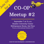 Co-op Meetup #2 on Thursday, September 7, at 11 a.m.